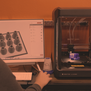 Prototyping a design on CAD/CAM software. Prototyping a design on CAD/CAM software.