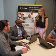 A workshop being led at a startup accelerator.